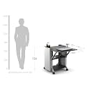 SOS Spacewood LiteOffice Bunny Portable/Foldable Multipurpose Utility Trolley Table (White & Grey)