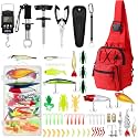 Sosation 134 Pcs Fishing Tool Beginner Starter Kit