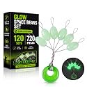 Sosation 720 Pcs Extra Large Bobber Stops for Fishing Line Luminous Glow