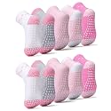 Sosenfer Kids Non Slip Socks, 5/10 Pairs Gentle Cotton Ankle Gripper Socks