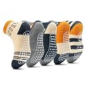 Sosenfer Kids Non Slip Socks, 5/10 Pairs Gentle Cotton Ankle Gripper Socks