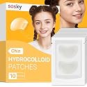 Sosky Chin Pimple Patches Hydrocolloid Acne Patches for Breakouts Large Spot Control Covers for Face Chin &amp; Body Vegan Cruelty Free (10 Count)