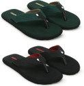 SOSU Men Sosu 2 Pair Comfortable|Ultra-Light|Stylish and Trendy|Flip Flops for Men Flip Flops (Multicolor , 6)