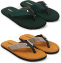 SOSU Men 2 Pairs |EVA | Premiun| Comfort| All Seasons| Trendy| Slippers - (Pack of 2) Slippers