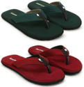 SOSU Men Sosu 2 Pair Comfortable|Ultra-Light|Stylish and Trendy|Flip Flops for Men Flip Flops (Multicolor , 9)