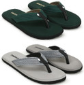SOSU Men Sosu 2 Pair Comfortable|Ultra-Light|Stylish and Trendy|Flip Flops for Men Slippers (Multicolor , 7)