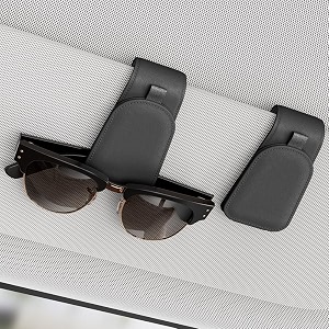 Sotfamily Sunglass Holder for Car Visor Suede