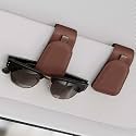 Sotfamily Sunglass Holder for Car Visor Suede