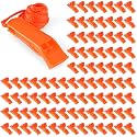 Sotiff 100 Pieces Emergency Whistles with Lanyard