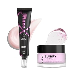 sotrue blurify face primer  strobe cream pink combo  smooth makeup base amp radiant glow  hydrating lightweight amp non-sticky  for all skin types