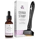 Sotrue Derma Stamp with Sanitizer for Hair Growth | Titanium Coated Adjustable Needles 0.25mm to 3mm | 140 Microneedling Stamp for Skin Repair, Face, Hair & Beard Growth | Reduces Acne Scars | Safe & Effective To Use