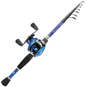 sougayilang baitcaster combo fishing rod and reel full set ultra light baitcasting fishing reel for travel saltwater freshwater and beginner-blue-18m with right hand reel