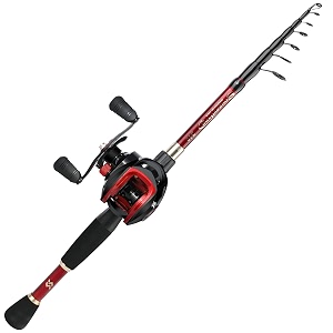 sougayilang baitcaster combo fishing rod and reel full set ultra light baitcasting fishing reel for travel saltwater freshwater-red-casting-left-18m