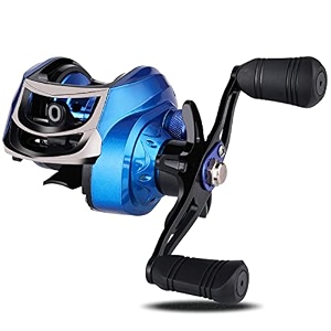 sougayilang baitcasting reels super smooth baitcast reel with magnetic braking system baitcaster reel-blue-left