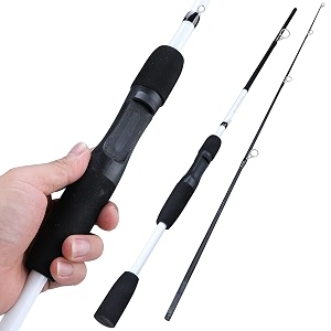 sougayilang fishing rod 2 piece fishing pole for bass trout fishing with comfortable eva handle-spinning-18m