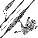 Sougayilang Fishing Rod and Reel Combo, Stainless Steel Guides Fishing Pole with Spinning Reel Combo for Bass Fishing