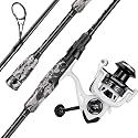 Sougayilang Fishing Rod and Reel Combo, Stainless Steel Guides Fishing Pole with Spinning Reel Combo for Bass Fishing