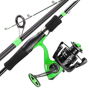 sougayilang fishing rod and reel comboscarbon fiber 2-piece fishing rod-59ft spinning reel combo