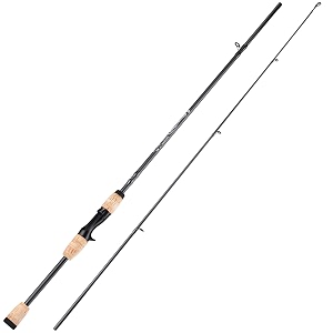 sougayilang fishing rods 2pc spinning rod and casting rod with cork handle grip-59ft casting