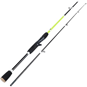 sougayilang fishing rods graphite lightweight trout rods 2 pieces eva handle crappie spinning rod-spinning casting-59ft