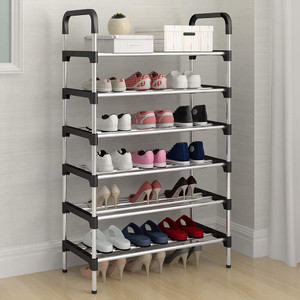 SOUKIO Space-Saving 6-Tier Metal Open Shoe RackHome