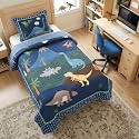 Soul & Lane - Dinosaur Quilt Set, Kids Dino Bedding, Twin with 1 Sham