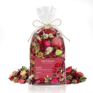 soul amp scents rose potpourri pack of 2  dried flowers  fine-living  natural decoration  mood enhancer  perfect for home decor gifts and aromatherapy  made in india  140gm each
