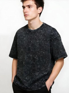SOUL KNITS Printed Men Round Neck Black