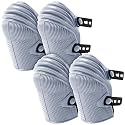 Soulchen 2 Pairs Heavy Duty Construction Knee Pads for Work, Gray