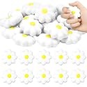 Soulchen 24 Pcs Daisy Stress Balls Bulk for Adults Kids, 2.17'', White