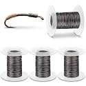 Soulchen 4 Rolls Fly Fishing Lead Wire Set 132ft Total 0.02''/0.03''/0.035''/0.04" Fly Tying Wire Standard Lead Material Suitable for Stream Trout Fishing Saltwater Coastal Angling