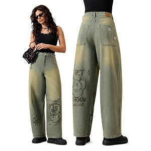The Souled Store Barrel-Fit Denim Women and