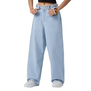 The Souled Store Barrel-Fit Denim Women and