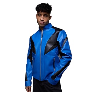 The Souled Store Biker Jacket Blue Ranger