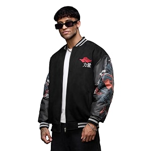 The Souled Store Bomber Jacket Dragon Men