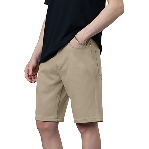 The Souled Store Denim Shorts Creamy Beige