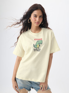 The Souled Store Graphic Print Women Round