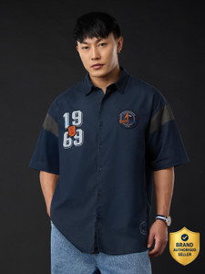 The Souled Store Men Printed Casual Dark