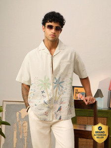 The Souled Store Men Printed Casual White