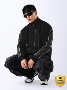 The Souled Store Men Solid Varsity Jacket