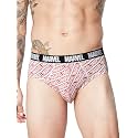 The Souled Store|Official Marvel: Logo Pattern Mens and Boys Briefs | Regular fit Graphic Printed| 95% Micromodal and 5% Lycra White Men Briefs Underwear