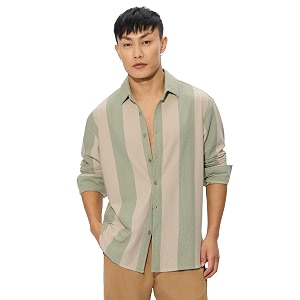 The Souled Store Stripes Sage Men and