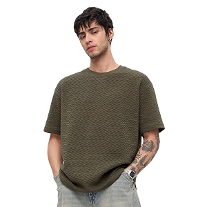The Souled Store Textured T-Shirt Men and