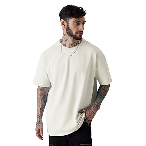 The Souled StoreSolids Eggshell WhiteOversized T-Shirts