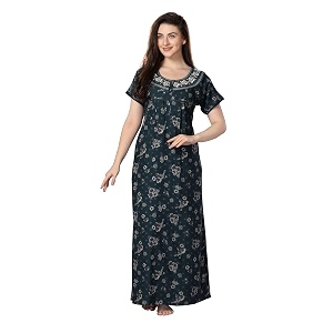 Soulemo Womens Alpine Blended Printed Nighty 1635
