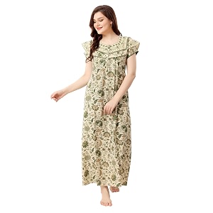 Soulemo Womens Alpine Blended Printed Nighty 1635
