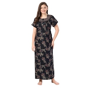 Soulemo Womens Alpine Blended Printed Nighty 1635