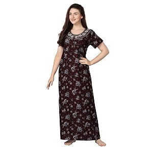Soulemo Womens Alpine Blended Printed Nighty 1635