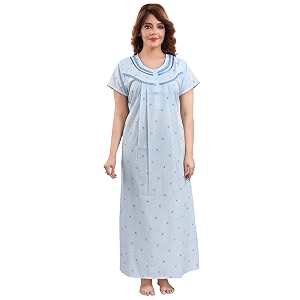 Soulemo Womens Polycotton Printed Maxi Nighty