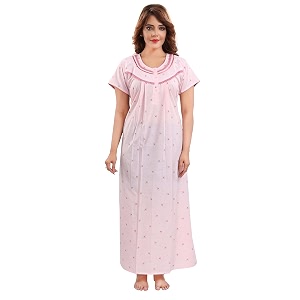 Soulemo Womens Polycotton Printed Maxi Nighty
